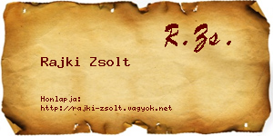 Rajki Zsolt névjegykártya